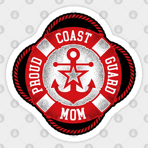 Proud Coast Guard Mom Sticker by TreehouseDesigns